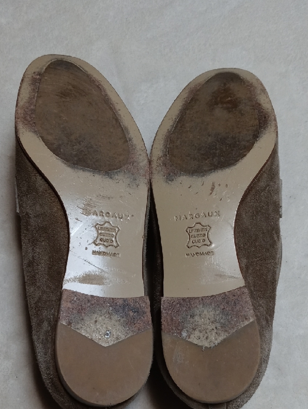 Margaux Men's Suede Penny Loafers in Taupe Brown Size 7 Men’s - Picture 5 of 9